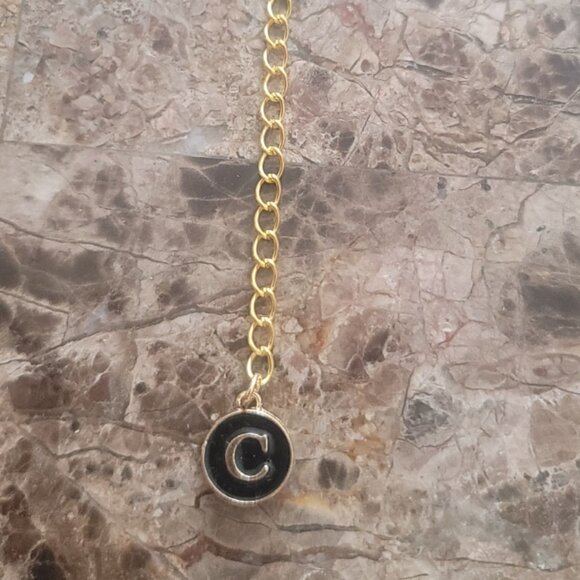 Personalized Letter "C" (Double Sided) Pendant with chain (BRAND NEW) - Picture 4 of 4